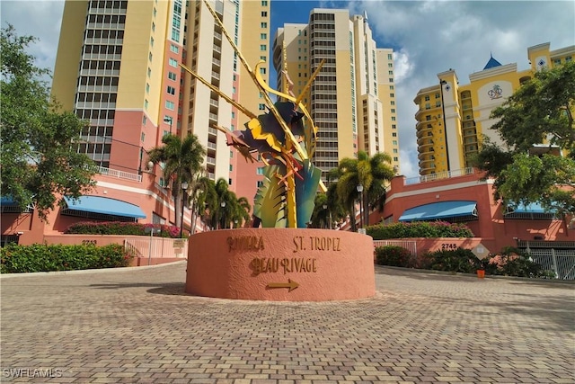 view of community sign