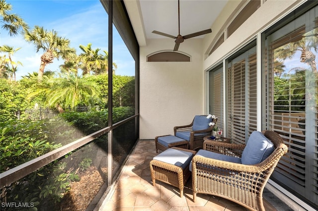 view of sunroom