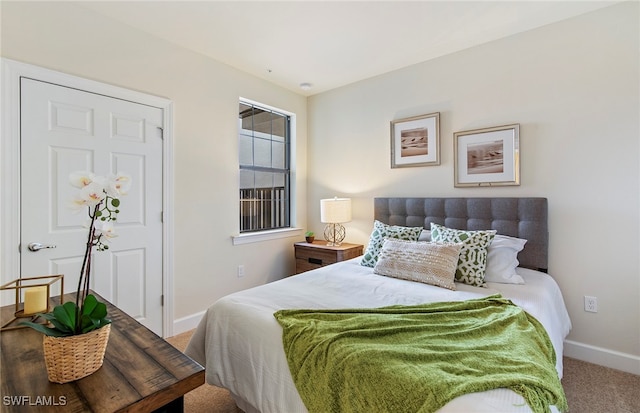 view of carpeted bedroom