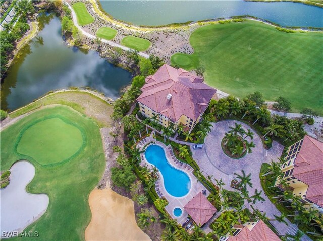 2555 Marquesa Royale Ln Unit 1-301, Naples, FL 34109 - bird's eye view of a large body of water and a golf club