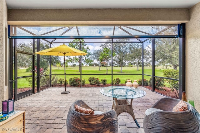 view of sunroom / solarium