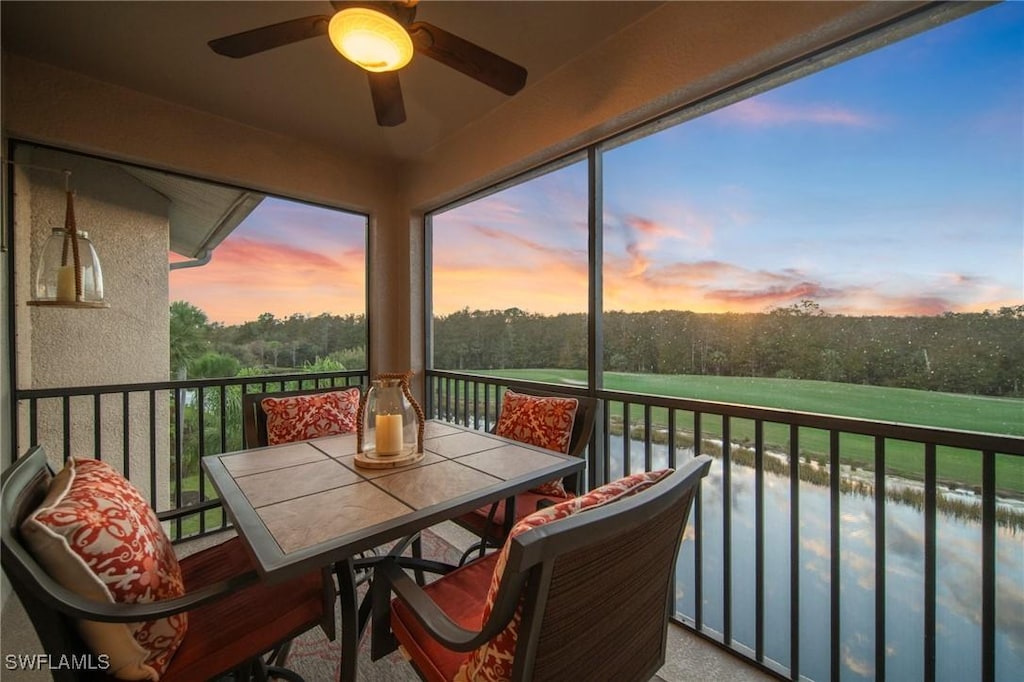 view of sunroom / solarium