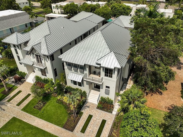 aerial view of residential area