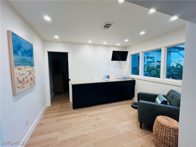 interior space with light wood-type flooring