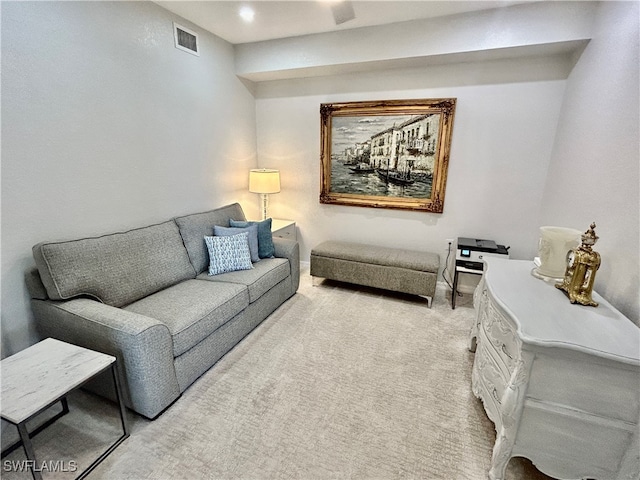 view of carpeted living room