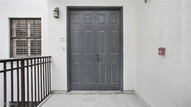 view of doorway to property