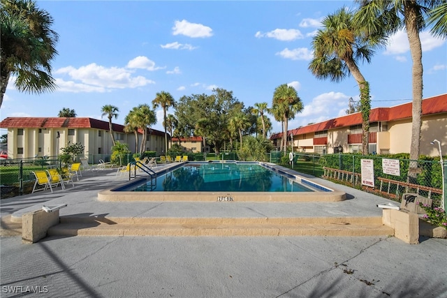 view of pool featuring a patio area