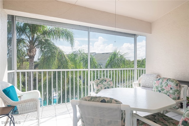 view of sunroom