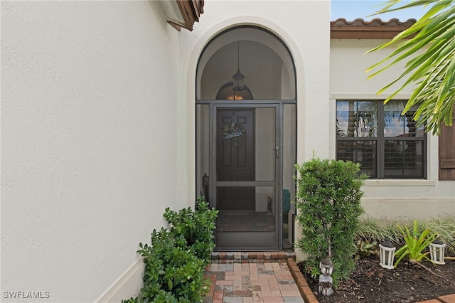 view of doorway to property