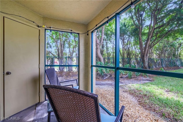 view of sunroom / solarium