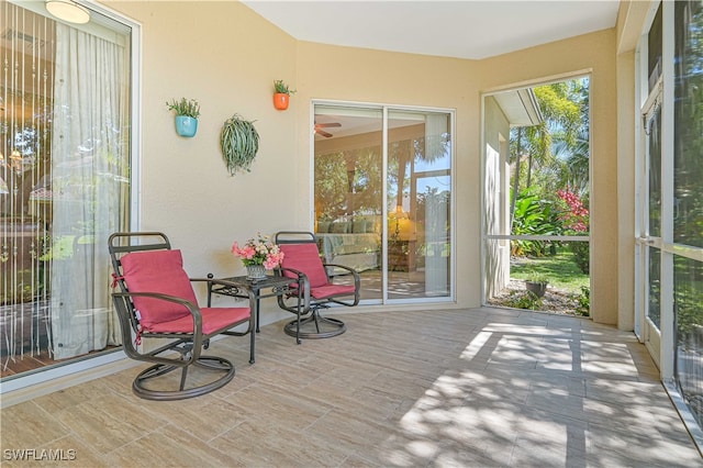 view of sunroom