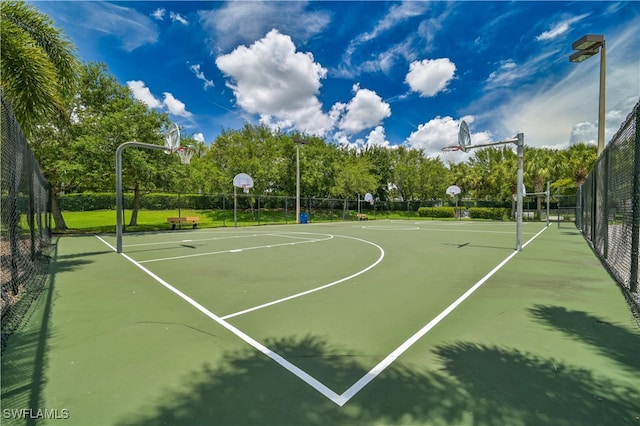 view of basketball court