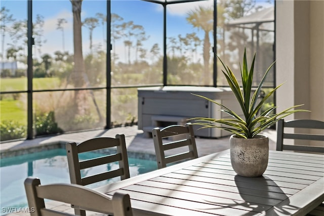 view of sunroom