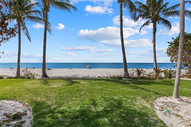 property view of water with a view of the beach