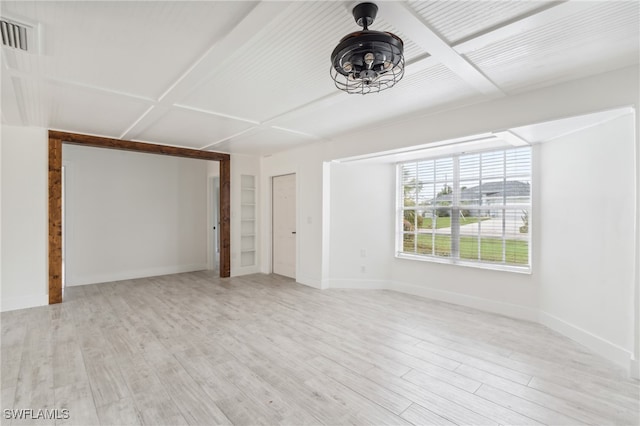 interior space with light hardwood / wood-style floors