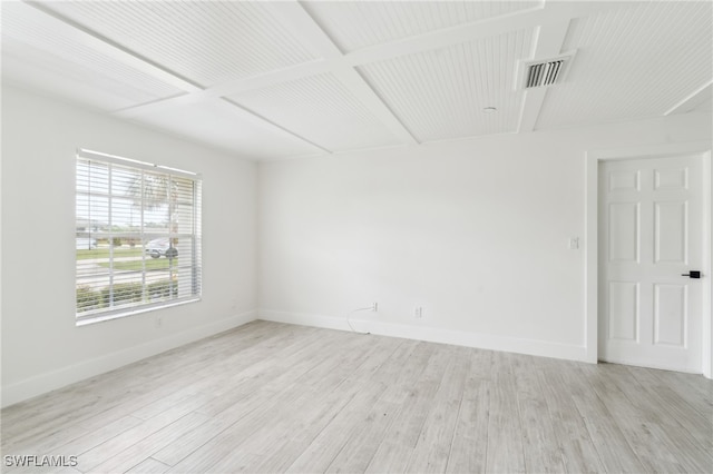 unfurnished room featuring light hardwood / wood-style floors