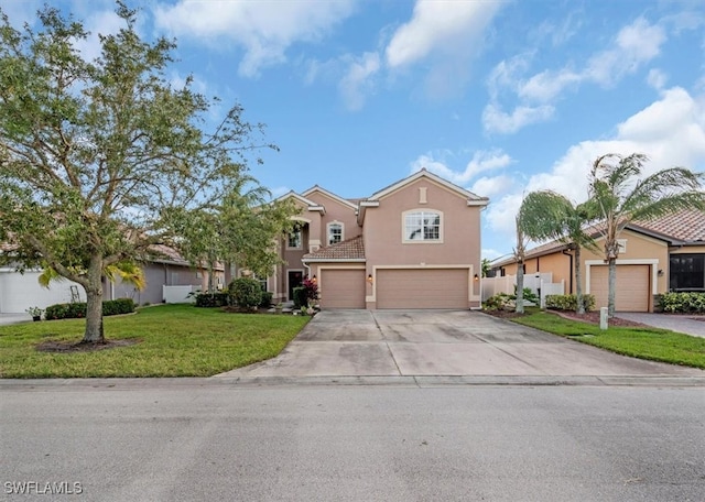 view of front of property featuring a front yard