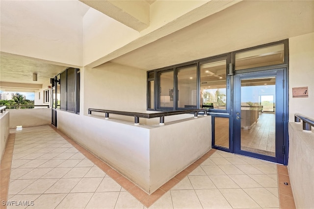 view of patio with a balcony