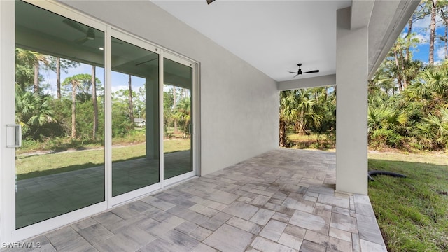 view of patio / terrace with ceiling fan