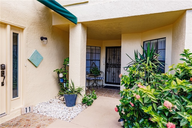 view of doorway to property