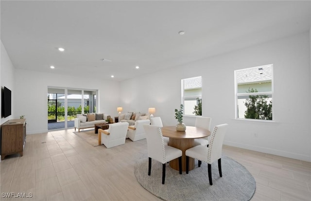 42202 Lake Timber Dr, Punta Gorda, FL 33982 - dining room featuring recessed lighting and light wood-style floors