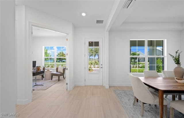 42202 Lake Timber Dr, Punta Gorda, FL 33982 - dining area featuring recessed lighting and an office area