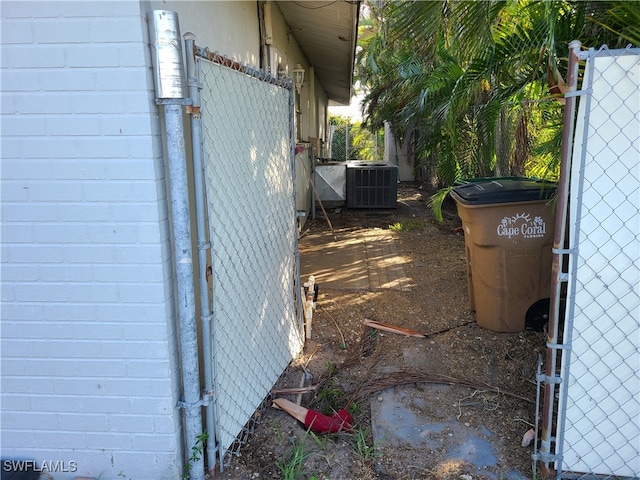 view of home's exterior with central AC unit