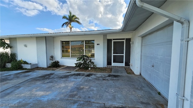 entrance to property with a garage