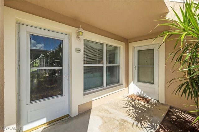 view of doorway to property