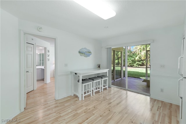 empty room featuring light hardwood / wood-style floors