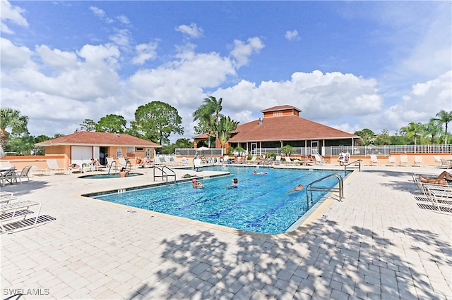 view of pool with a patio