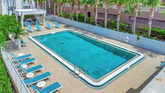 view of pool featuring a patio area