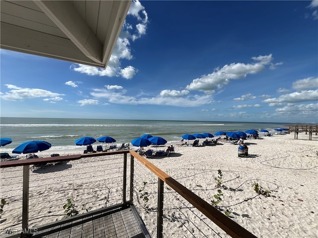 water view featuring a view of the beach