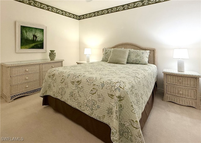 view of carpeted bedroom