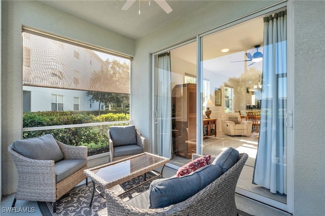 3970 Loblolly Bay Dr Unit 5-108, Naples, FL 34114 - sunroom / solarium featuring ceiling fan