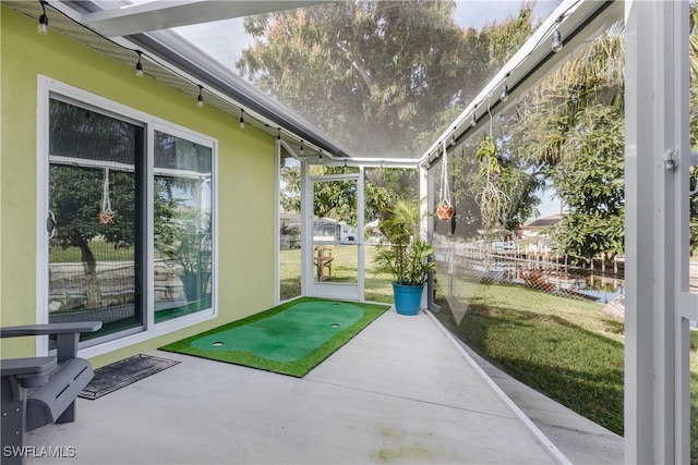 view of sunroom