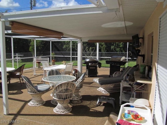 view of sunroom