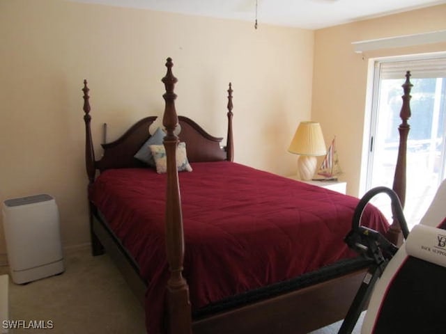 bedroom with carpet floors