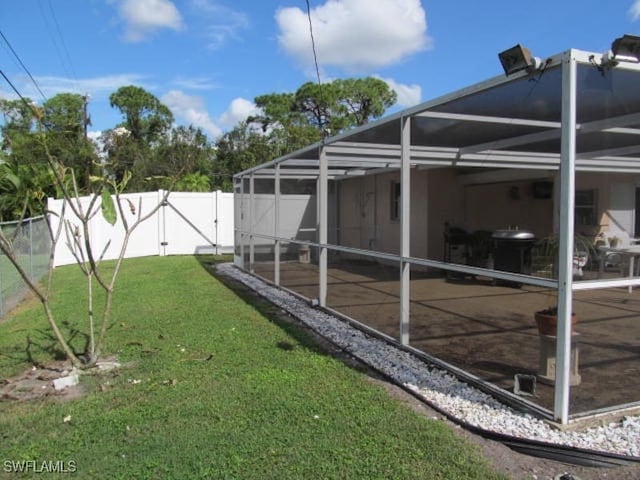 exterior space featuring a lanai and a patio