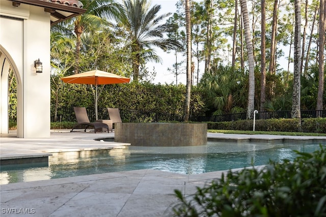 view of pool featuring a patio area