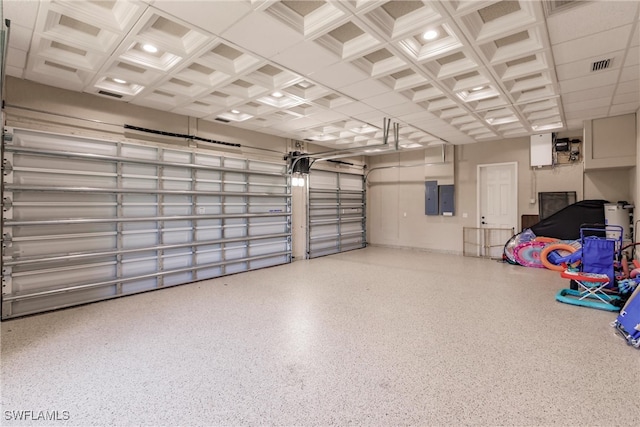 garage featuring electric panel