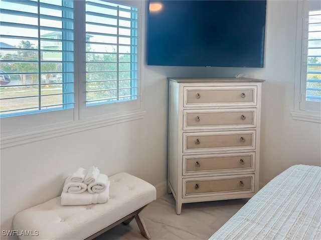 bedroom with multiple windows