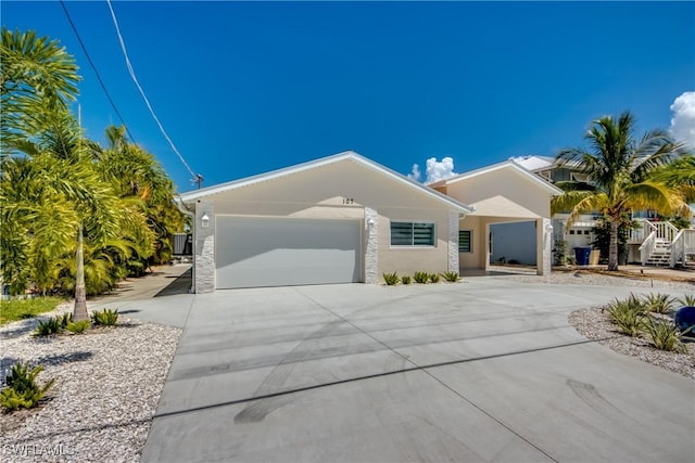 view of front facade with a garage