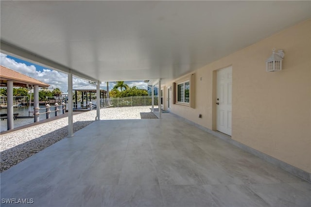 view of patio / terrace with a gazebo