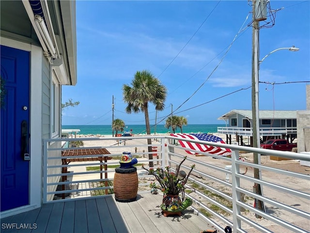 75 Friendship Ln, Englewood, FL 34223 - wooden deck with a water view
