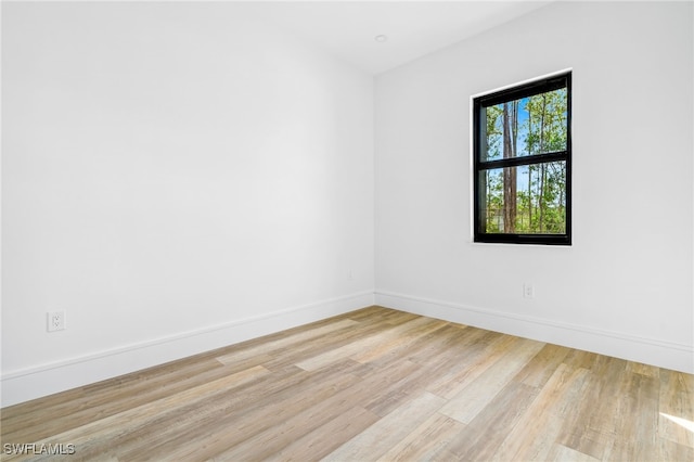 empty room featuring light hardwood / wood-style floors