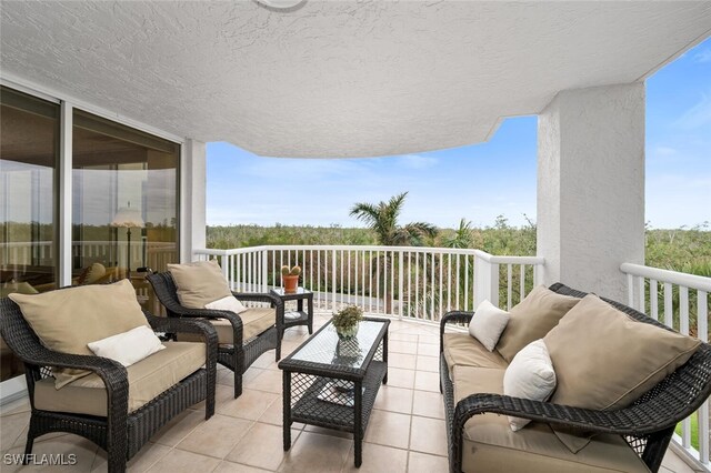 balcony featuring outdoor lounge area