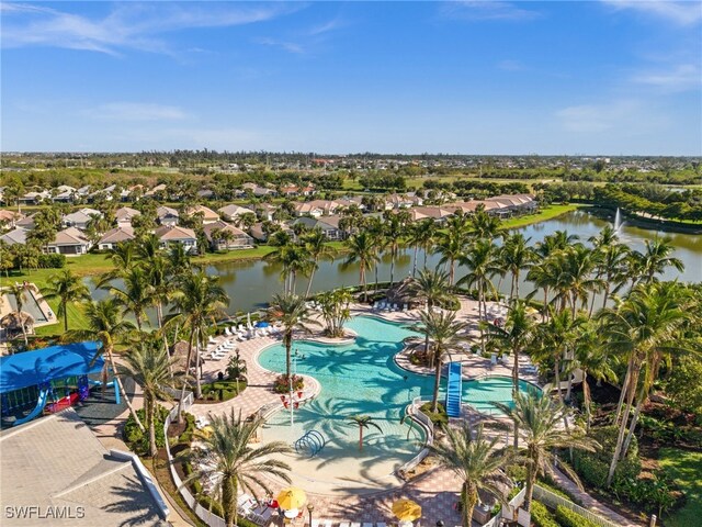 2616 Malaita Ct, Cape Coral, FL 33991 - birds eye view of property featuring a water view
