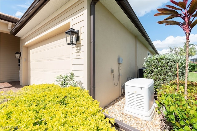 view of home's exterior featuring a garage