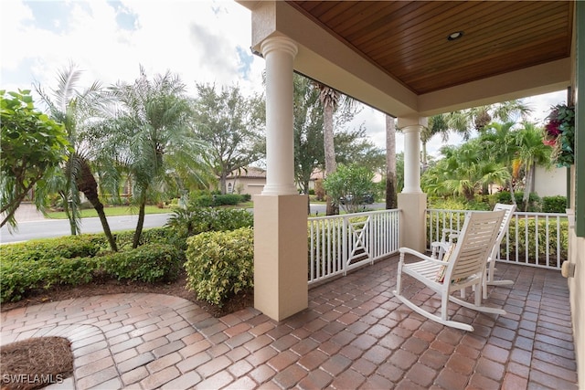 view of patio / terrace featuring a porch